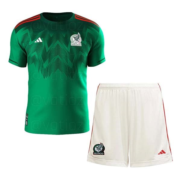 Camiseta México Primera equipo Niños 2022 Azul